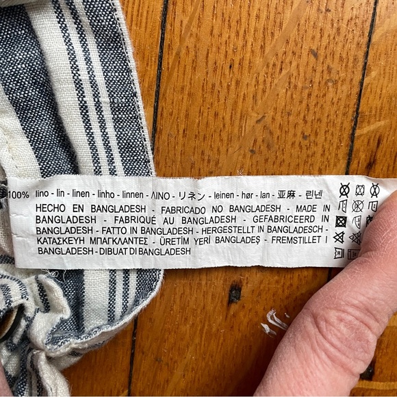 Zara Striped Linen Midi Skirt SZ XS - Picture 4 of 8